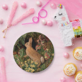 ウサギの花シダヴィンテージウッドランド春 ペーパープレート (パーティー)