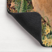 ウサギの花シダヴィンテージウッドランド春 マウスパッド (コーナー)