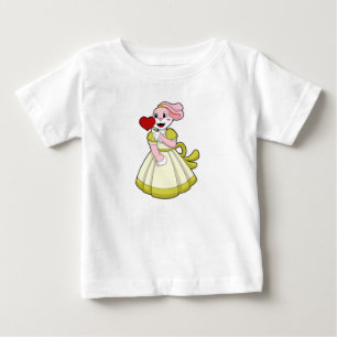 ウサギの花嫁のウェディングドレス.PNG ベビーTシャツ
