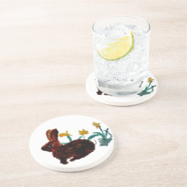 ウサギの花自然 コースター