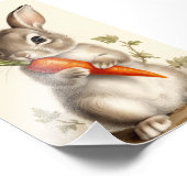 ウサギの芸術 春の花の保育園 プリント (角)