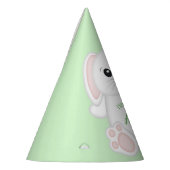 ウサギの誕生パーティーグリーン パーティーハット (左)