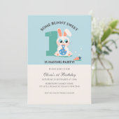 ウサギの誕生日のお誘い 招待状 (スタンド正面)