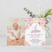 ウサギの誕生日招待状 招待状 (スタンド正面)