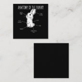 ウサギの贈り物|かわいいうさぎのペット愛のバニーの解剖 スクエア名刺 (正面/裏面)