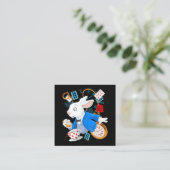 ウサギの贈り物|アリスインワンダーランド-白うさぎ スクエア名刺 (スタンド正面)