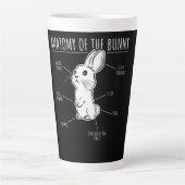 ウサギの贈り物 |バニーかわいいウサギの愛情解剖学 カフェラテマグ (正面)