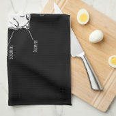 ウサギの贈り物 |バニーかわいいウサギの愛情解剖学 キッチンタオル (四つ折り)