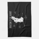 ウサギの贈り物 |バニーかわいいウサギの愛情解剖学 キッチンタオル (縦)