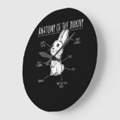 ウサギの贈り物 |バニーかわいいウサギの愛情解剖学 ラージ壁時計 (傾斜)
