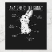 ウサギの贈り物 |バニーかわいいウサギの愛情解剖学 ワインラベル (シングルラベル)