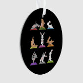 ウサギの贈り物|ヨガポーズのバニーヨガ オーナメント (正面)
