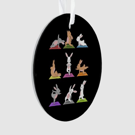 ウサギの贈り物|ヨガポーズのバニーヨガ オーナメント (正面)