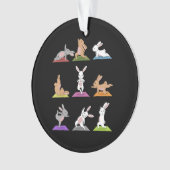 ウサギの贈り物|ヨガポーズのバニーヨガ オーナメント (正面)