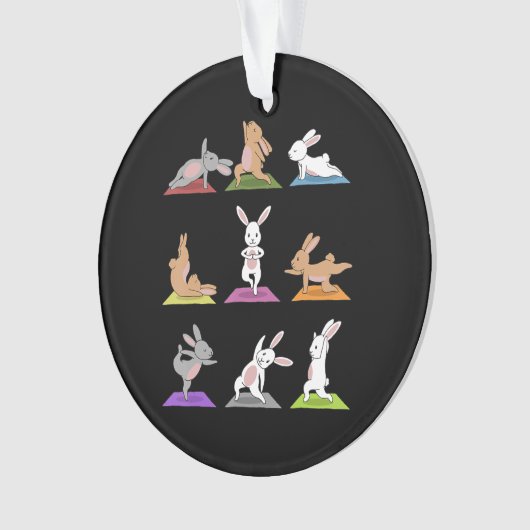 ウサギの贈り物|ヨガポーズのバニーヨガ オーナメント (正面)