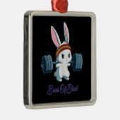 ウサギの贈り物 |ラビットラバージムトレーニング メタルオーナメント (右)