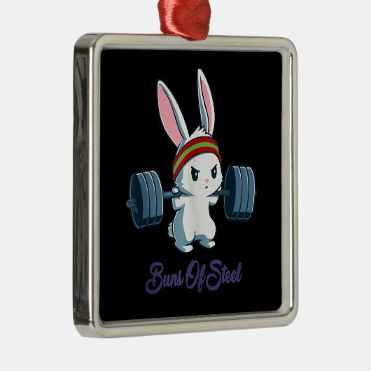 ウサギの贈り物 |ラビットラバージムトレーニング メタルオーナメント (右)