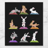 ウサギの贈り物 Bunny Yoga In Yoga Poses Sports ワインラベル (シングルラベル)