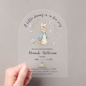 ウサギの赤ちゃんがやってくる！ベイビーシャワーの招待状 アクリル招待状 (インサイチュ (ポータブル))