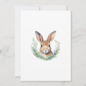 ウサギの赤ちゃんがやってくる！招待状、ベイビー 招待状 (裏面)