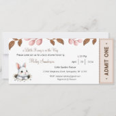 ウサギの赤ちゃんがやってくる！招待状（ベイビー） 招待状 (正面)