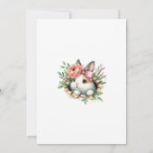 ウサギの赤ちゃんがやってくる！招待状（ベビーシャワー用）, 赤ちゃん 招待状 (裏面)