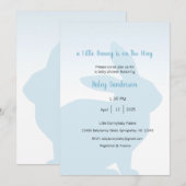 ウサギの赤ちゃんがやってくる！招待状 招待状 (正面/裏面)