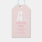 ウサギの赤ちゃんのシャワーに感謝 ギフトタグ (正面)
