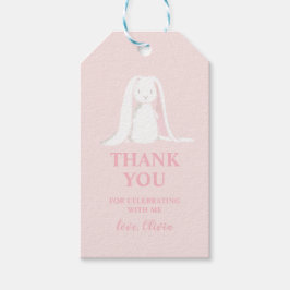 ウサギの赤ちゃんのシャワーに感謝 ギフトタグ
