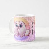 ウサギの赤ちゃんのマグカップ コーヒーマグカップ (正面左)