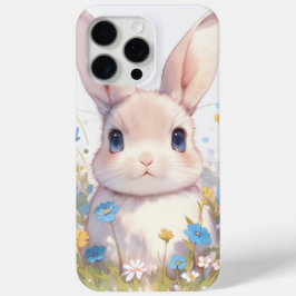 ウサギの赤ちゃんの牧草地の肖像 iPhone 15 PRO MAXケース