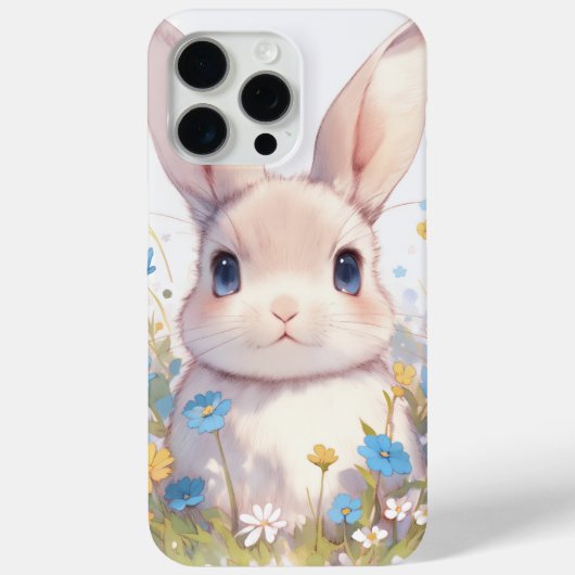 ウサギの赤ちゃんの牧草地の肖像 Case-Mate iPhoneケース (裏面)