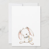 ウサギの赤ちゃんシャワーガール 招待状 (裏面)