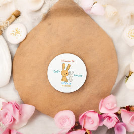 ウサギの赤ちゃんシャワー ラウンドシール