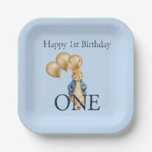 ウサギの金の風船 初めての誕生日