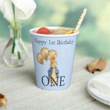 ウサギの金の風船 初めての誕生日