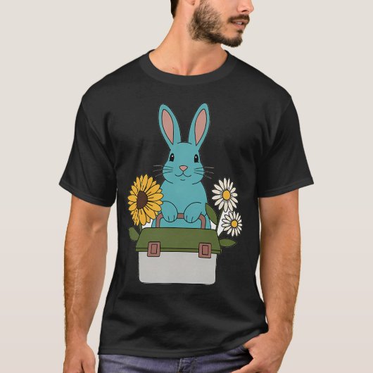 ウサギの釣りタックルボックスギフト Tシャツ (正面)