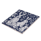 ウサギの青い灰色の花崗岩の石木地動物アート タイル (側面)