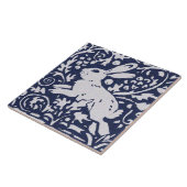 ウサギの青い灰色の花崗岩の石木地動物アート タイル (側面)