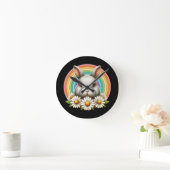 ウサギの顔 ラウンド壁時計 (ホーム)