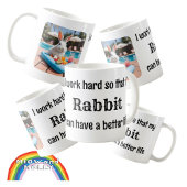 ウサギの飼い主ペットのバニーの贈り物 コーヒーマグカップ