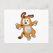 ウサギの骨を持つ犬 ポストカード (正面)