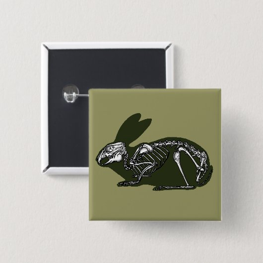 ウサギの骨組 缶バッジ (正面&裏面)