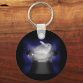 ウサギの魔法帽子 キーホルダー (正面)