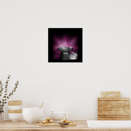 ウサギの魔法帽子 ポスター (キッチン)