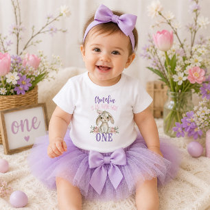 ウサギの1歳の誕生日おめでとう ハレ アバブ ワン バニー ファースト バースデー トドラーTシャツ