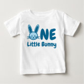 ウサギの1歳の誕生日 ベビーTシャツ (正面)