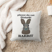 ウサギの「静かにしてください」面白いウサギ クッション (ブランケット)