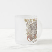 ウサギのCarnivaleの白いスタイル(金ゴールド版) フロストグラスマグカップ (正面右)