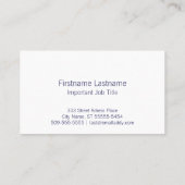 ウサギのLetterpessの白いスタイル 名刺 (裏面)